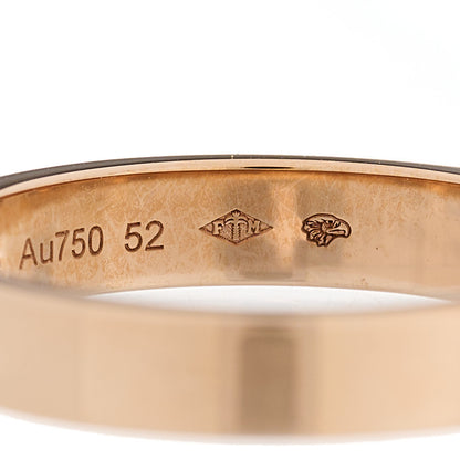 Hermes 18K Rose Gold Diamond TPM Kelly Ring 52 6 7 of 7