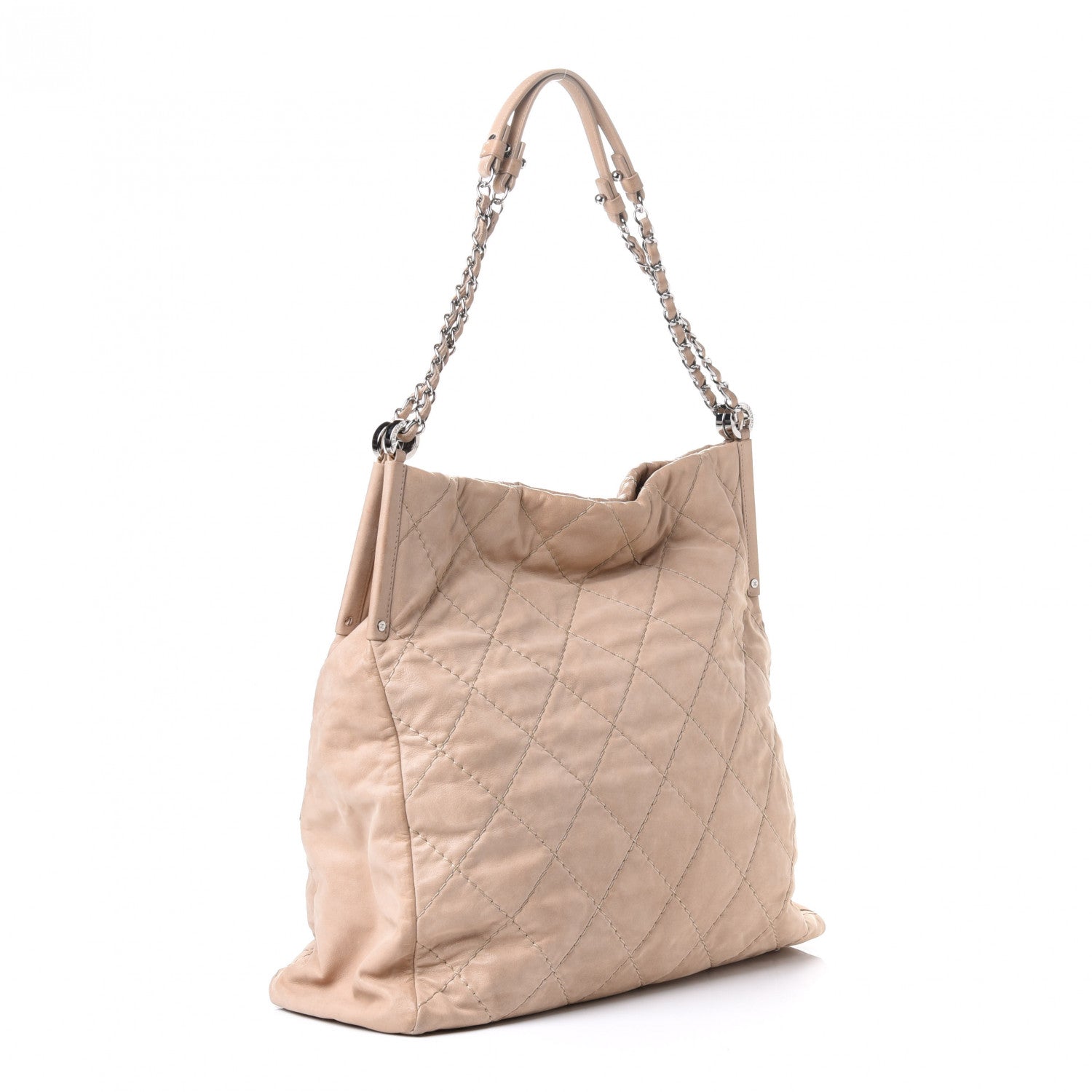 Chanel Iridescent Calfskin Large Sea Hit North South Tote Beige 2 of 5
