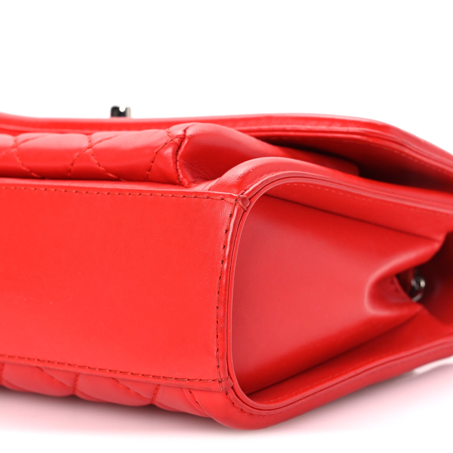 Chanel Lambskin Quilted Small Geometric Flap Red 11 of 12