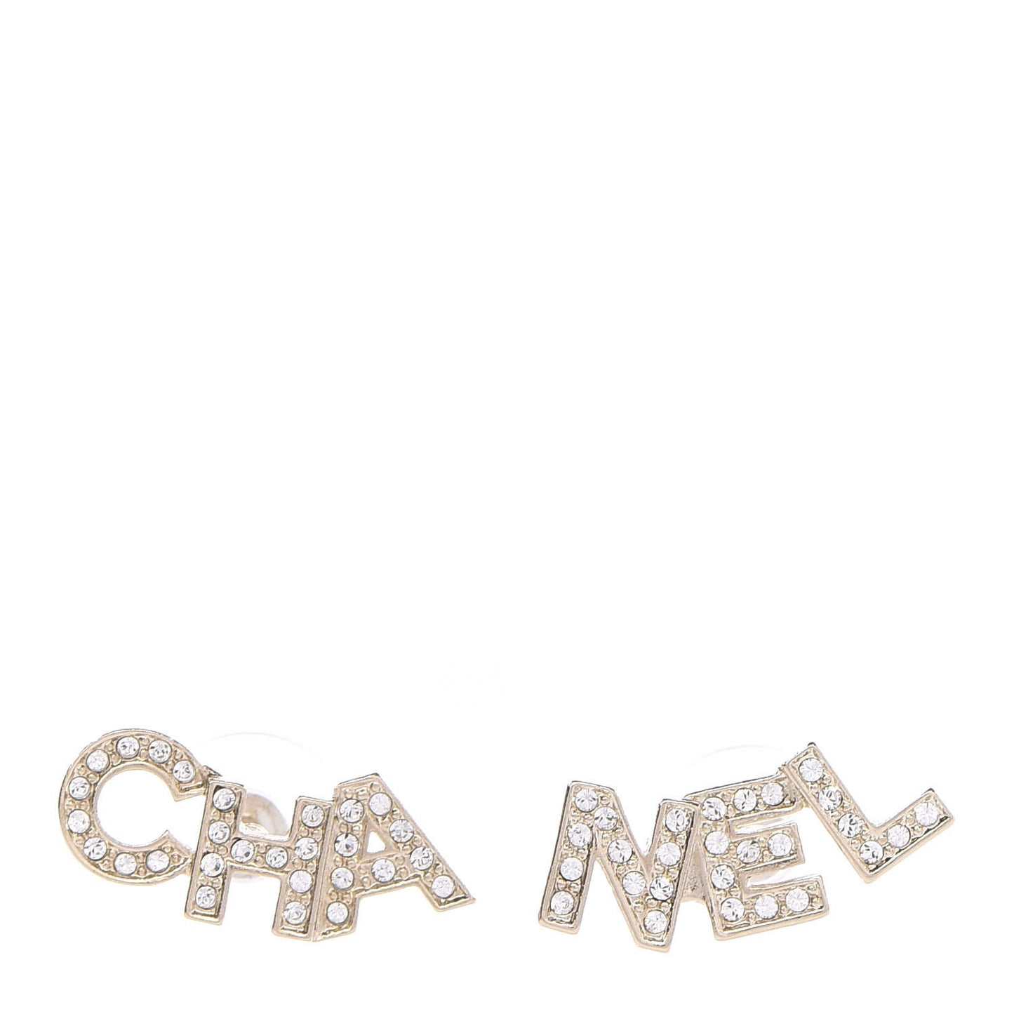 Crystal Pearl Signature Stud Earrings Gold