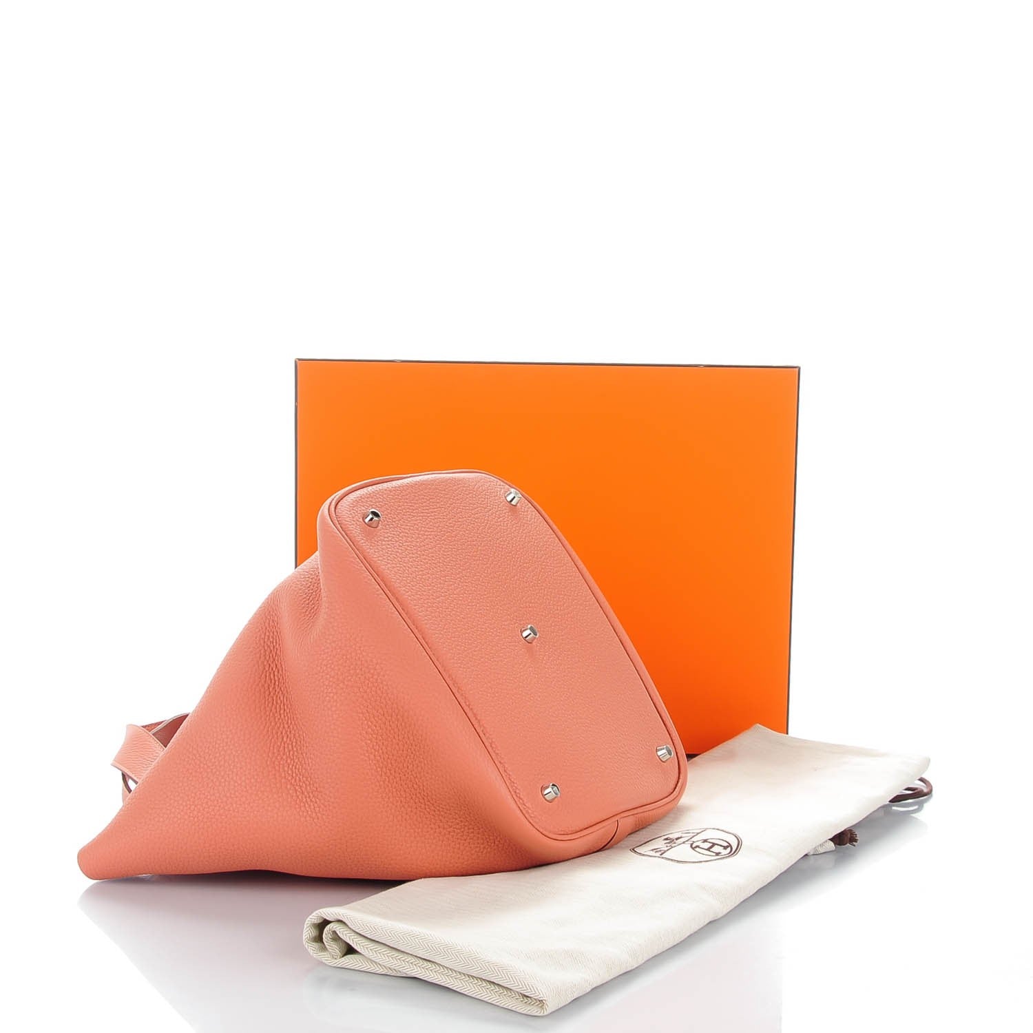 Hermes Taurillon Clemence Picotin Lock GM Rose Thè 4 of 7