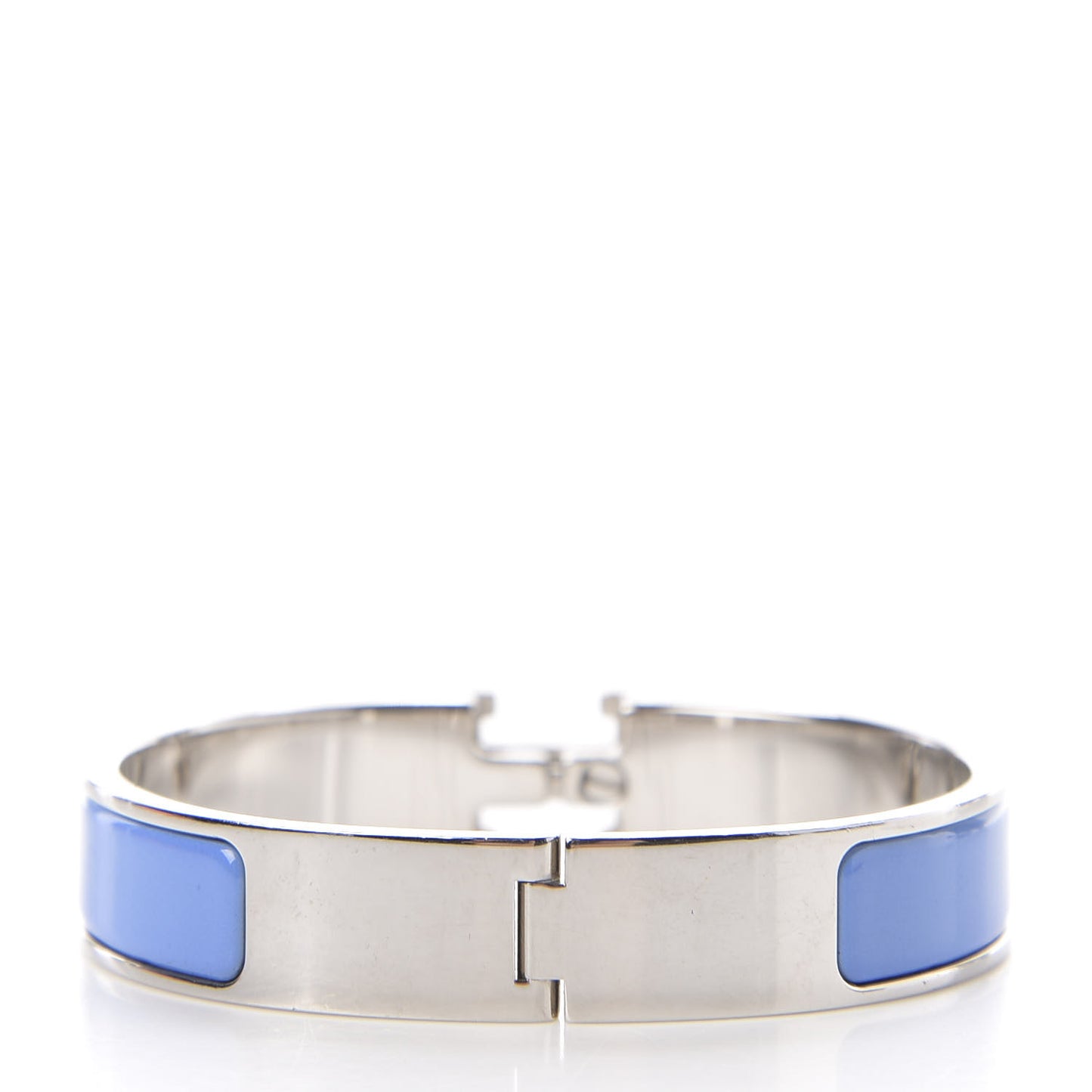 Enamel Narrow Clic Clac H Bracelet PM Bleu Transat White