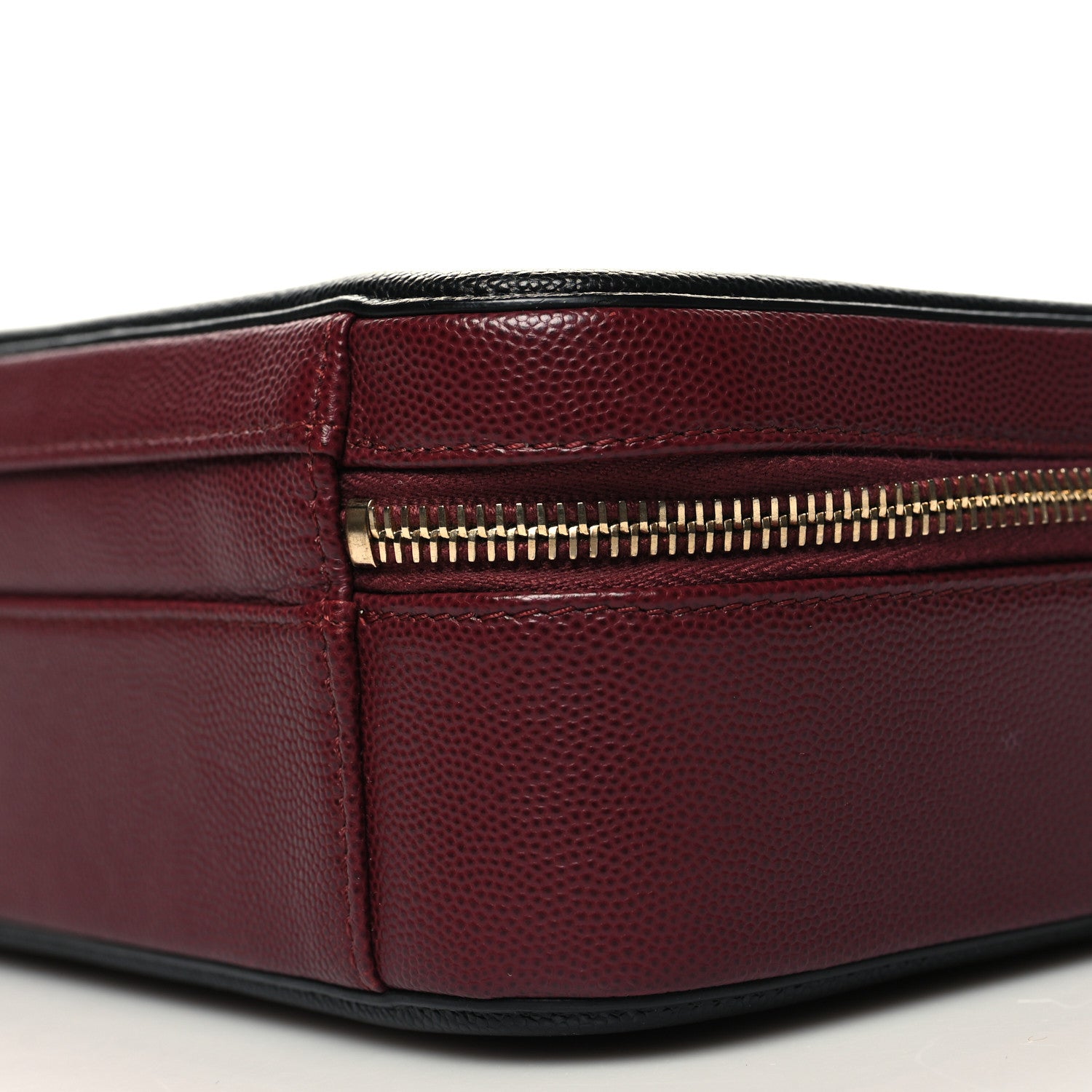 Chanel Caviar Quilted Medium CC Filigree Vanity Case Burgundy Black 10 of 11