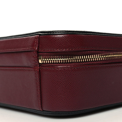 Chanel Caviar Quilted Medium CC Filigree Vanity Case Burgundy Black 10 of 11