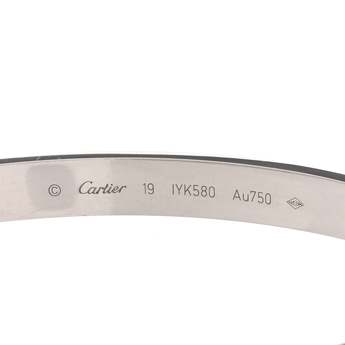 Cartier 18K White Gold LOVE Bracelet 19 6 of 7