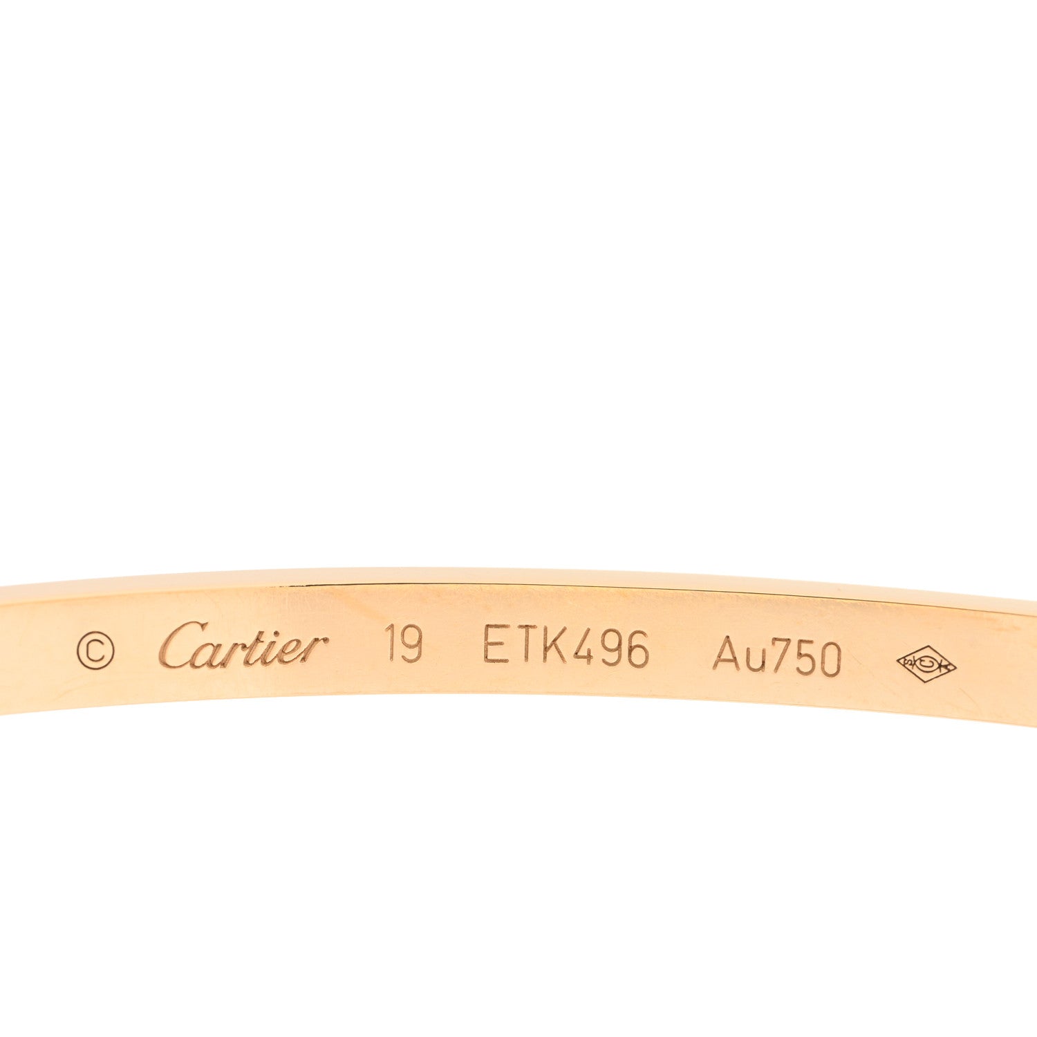 Cartier 18K Yellow Gold Small LOVE Bracelet 19 3 of 5