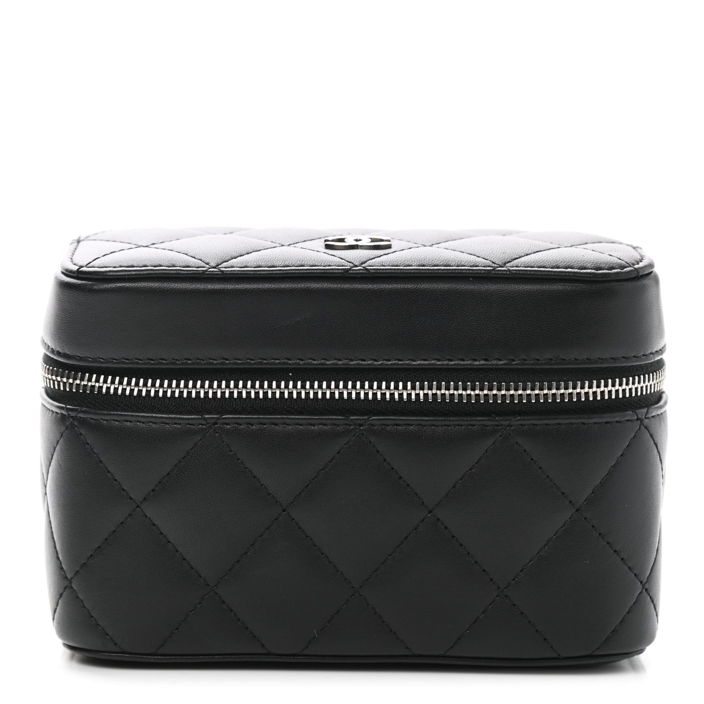 Lambskin Quilted Watch Case Black