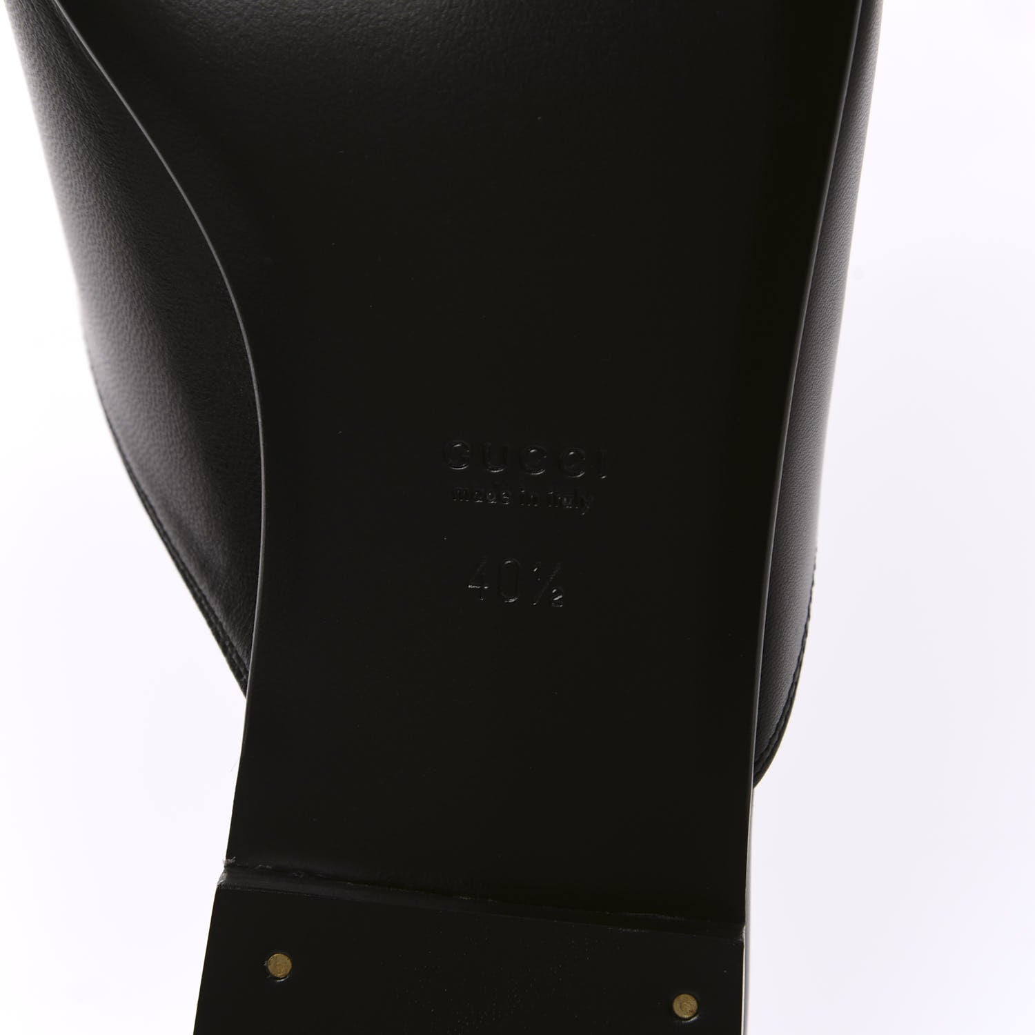 Gucci Malaga Kid Horsebit Slide Sandals 40.5 Black 8 of 10