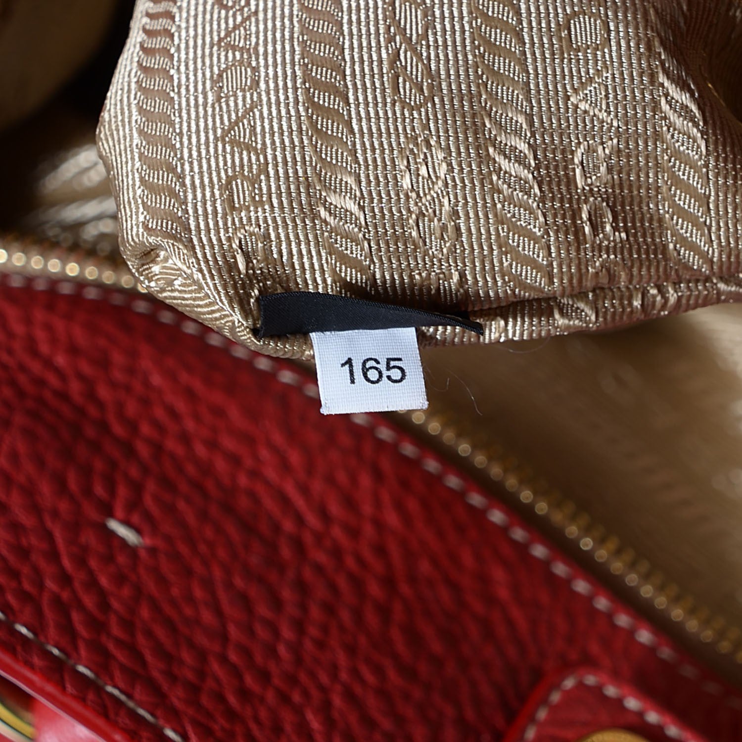 Prada Vitello Daino Tote Fuoco 8 of 10