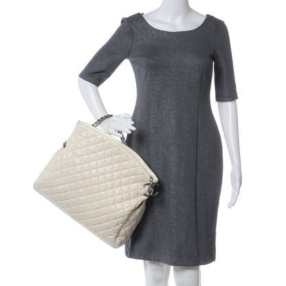 Chanel Lambskin Quilted Large Paris Moscou Red Square Bag Ivory 2 of 7