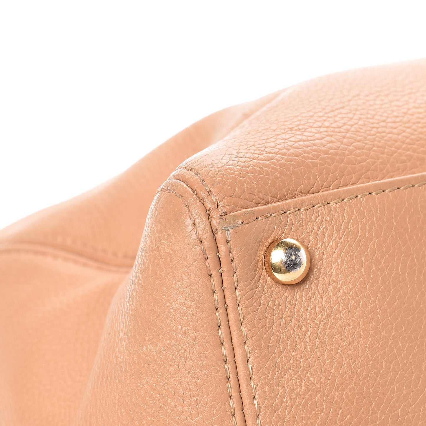 Calfskin Cerf Executive Shopper Tote Light Beige