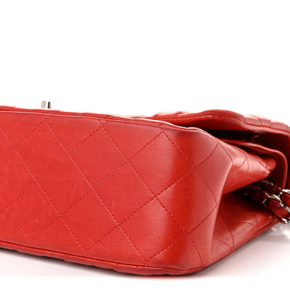 Chanel Lambskin Quilted Jumbo Double Flap Red 10 of 10