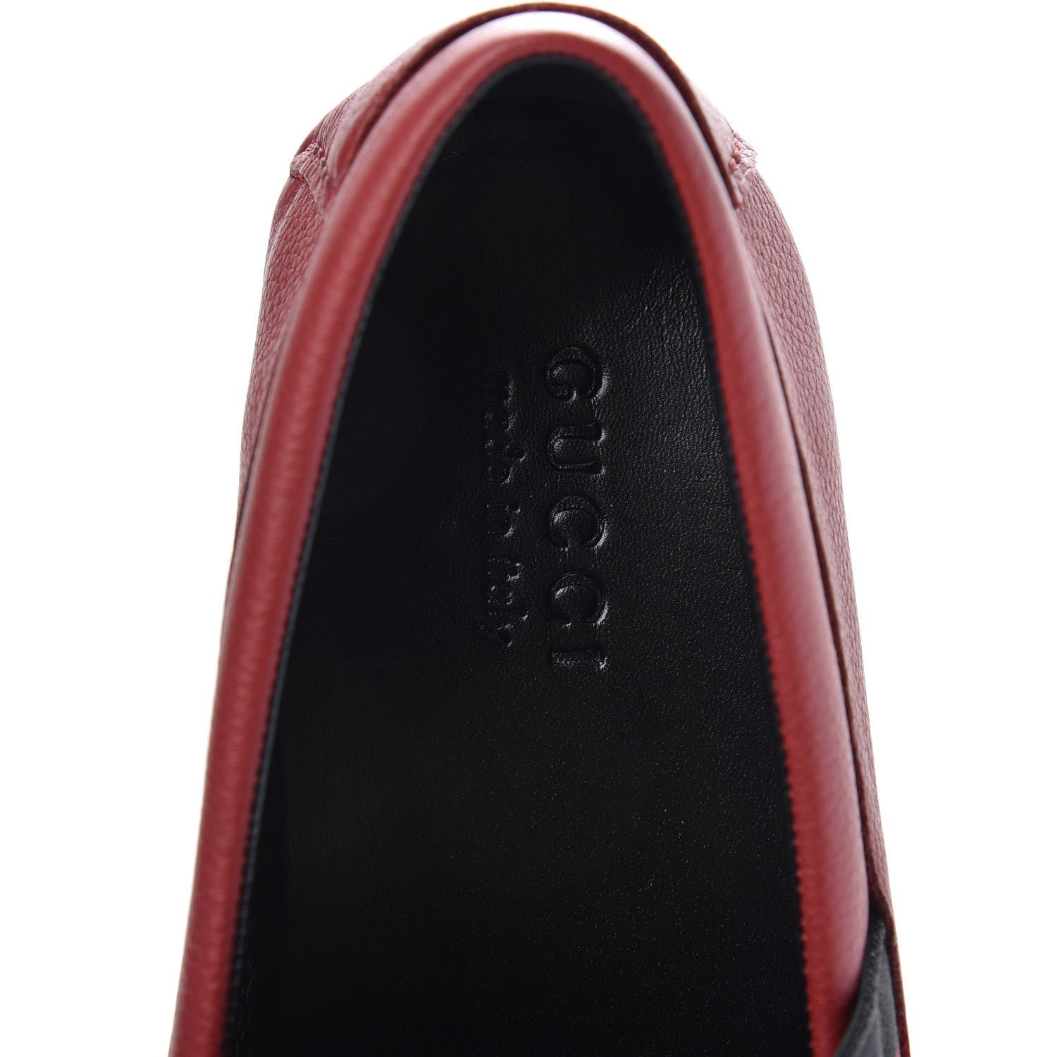 Gucci Calfskin Web Mens Driver Loafers 8.5 Red 7 of 10