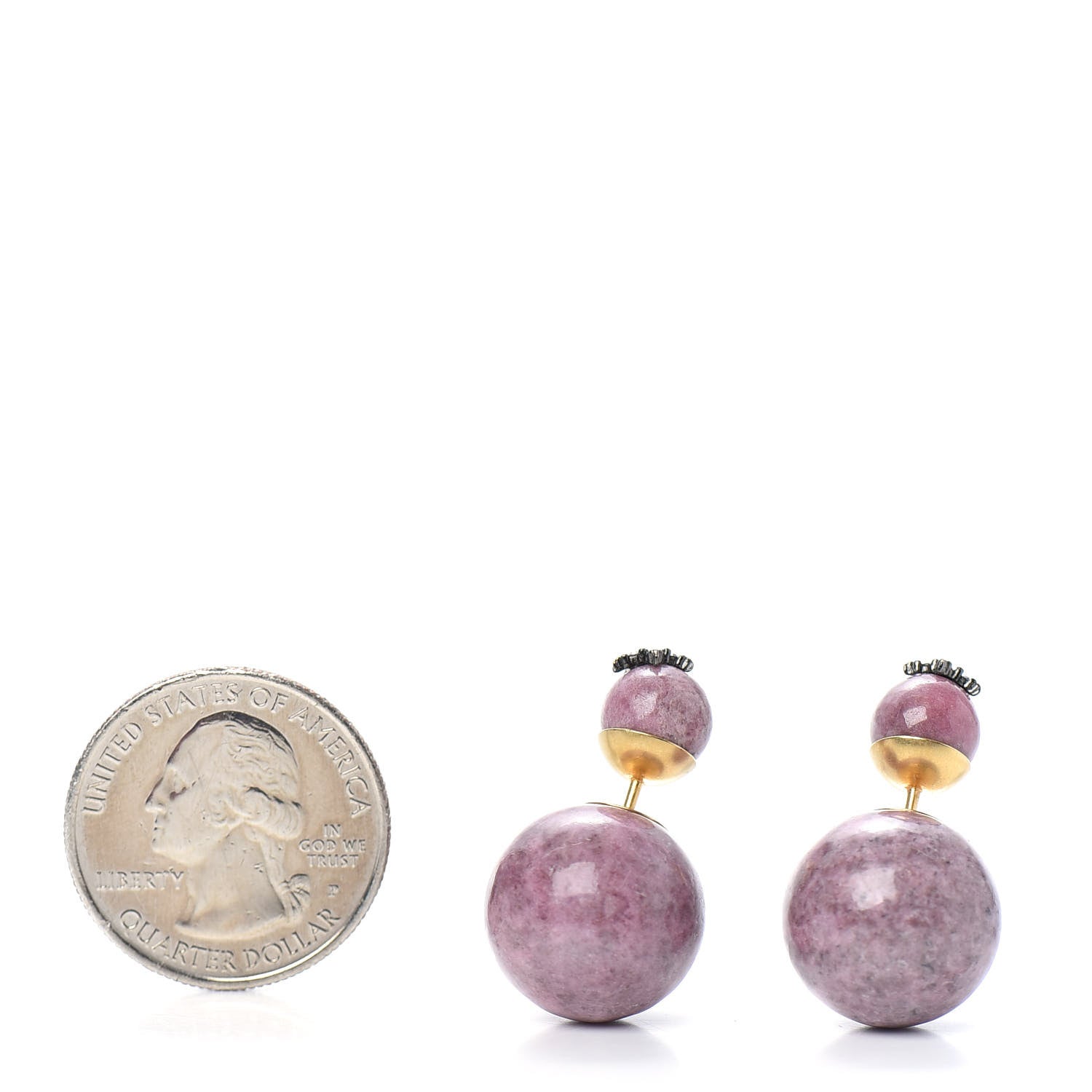 Christian Dior Crystal Star Mise En Dior Tribal Earrings Purple 2 of 4