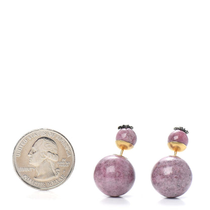 Christian Dior Crystal Star Mise En Dior Tribal Earrings Purple 2 of 4