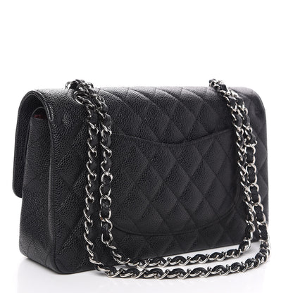 Chanel Caviar Quilted Medium Double Flap Black 2 of 9