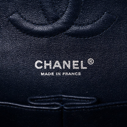 Chanel Lambskin Quilted Medium Double Flap Navy 6 of 17