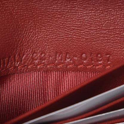 Christian Dior Lambskin Cannage Lady Dior Compact Wallet Rusty Red 8 of 9