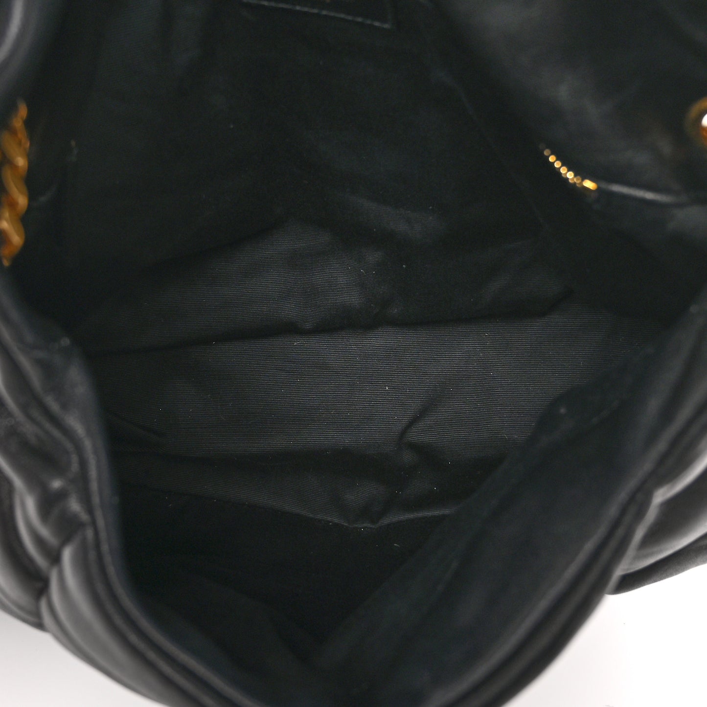 Lambskin Quilted Medium Loulou Puffer Monogram Chain Satchel Black