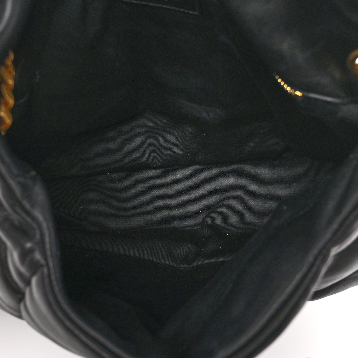 Saint Laurent Lambskin Quilted Medium Loulou Puffer Monogram Chain Satchel Black 5 of 13