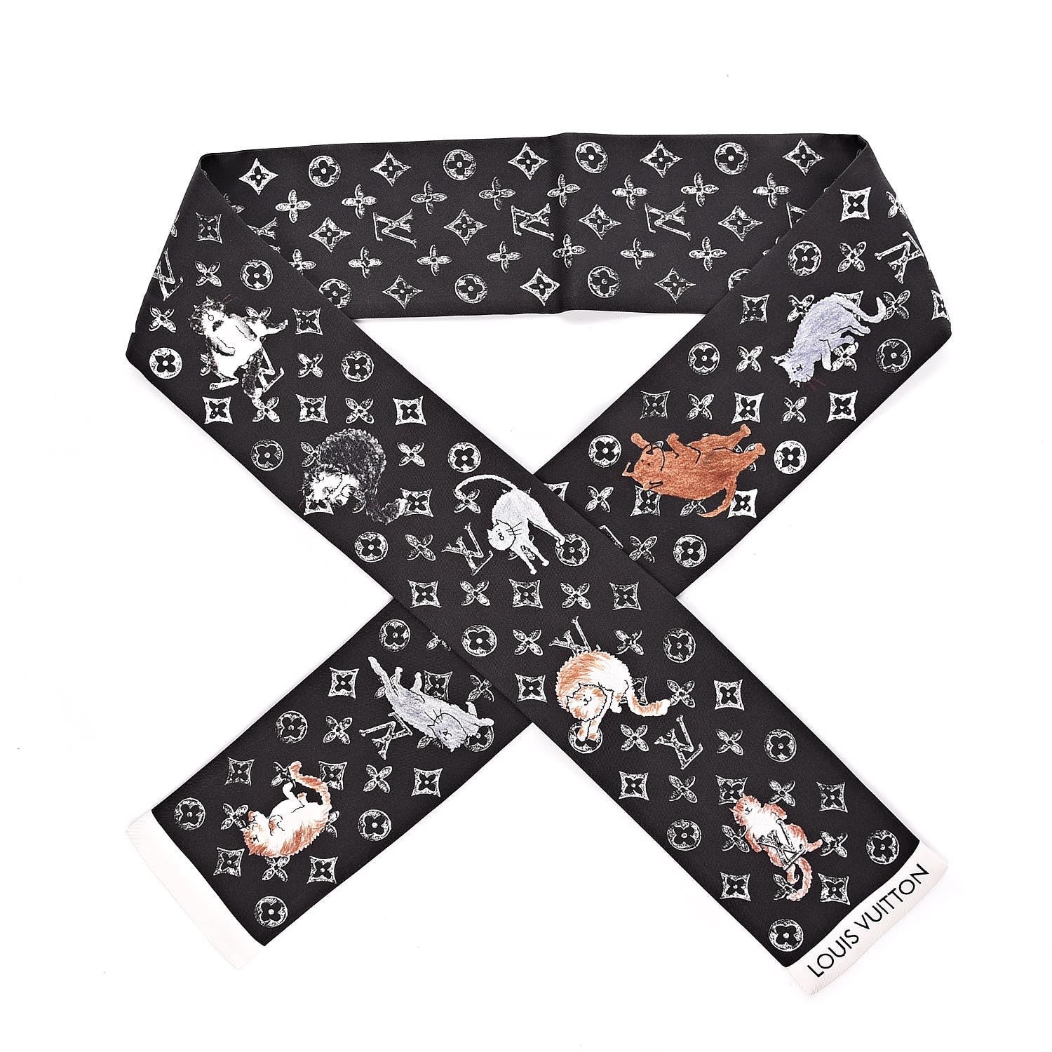 Louis Vuitton Silk Catogram Classic Bandeau Black 1 of 4