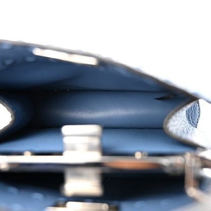 Fendi Cuoio Romano Selleria Macro Stitchings Petite Peekaboo I SEE U Iconic Satchel Placca Argento 6 of 13