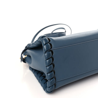 Fendi Nappa Lace Up Mini Peekaboo Iconic Satchel Cobalto 8 of 9