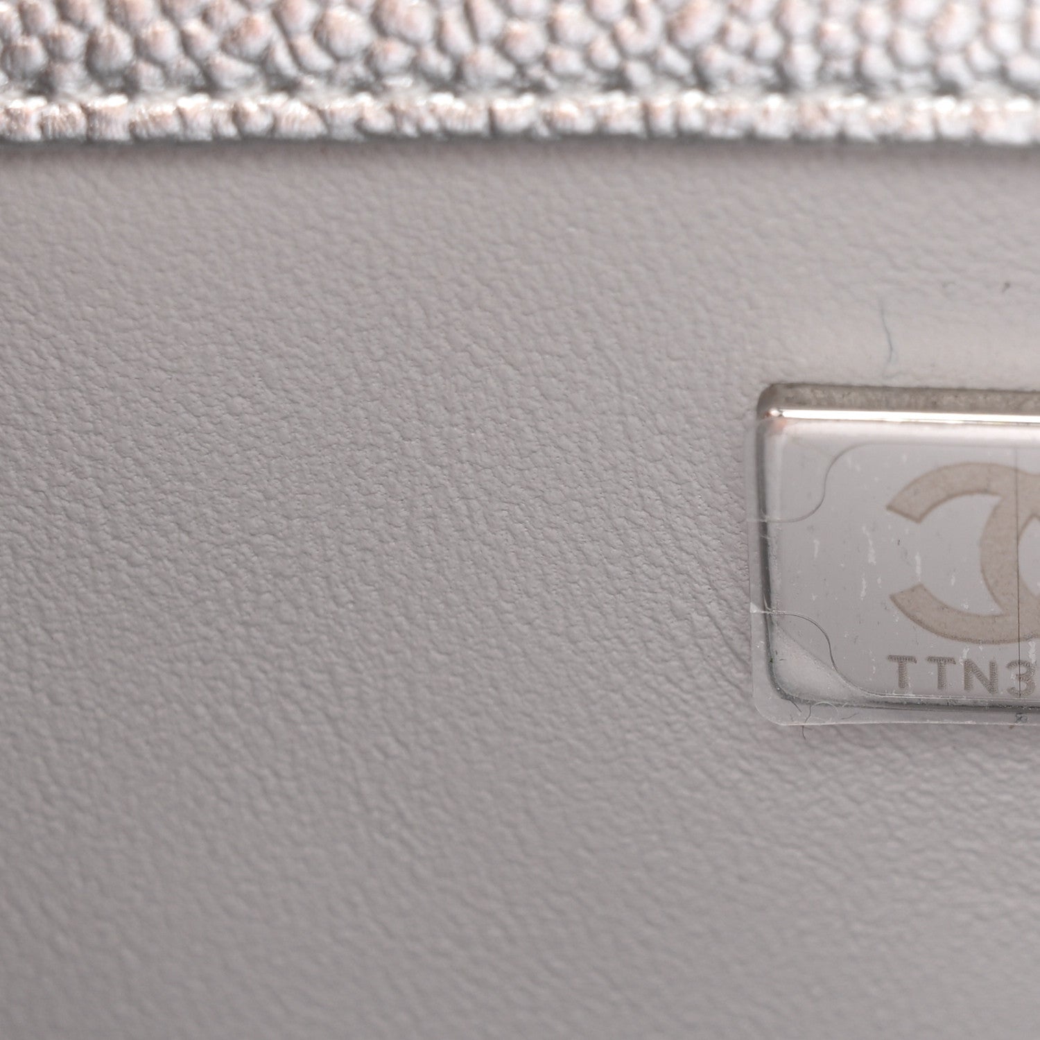Chanel Metallic Caviar Quilted Medium CC Slide Flap Silver 7 of 10