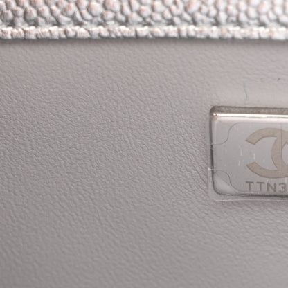 Chanel Metallic Caviar Quilted Medium CC Slide Flap Silver 7 of 10