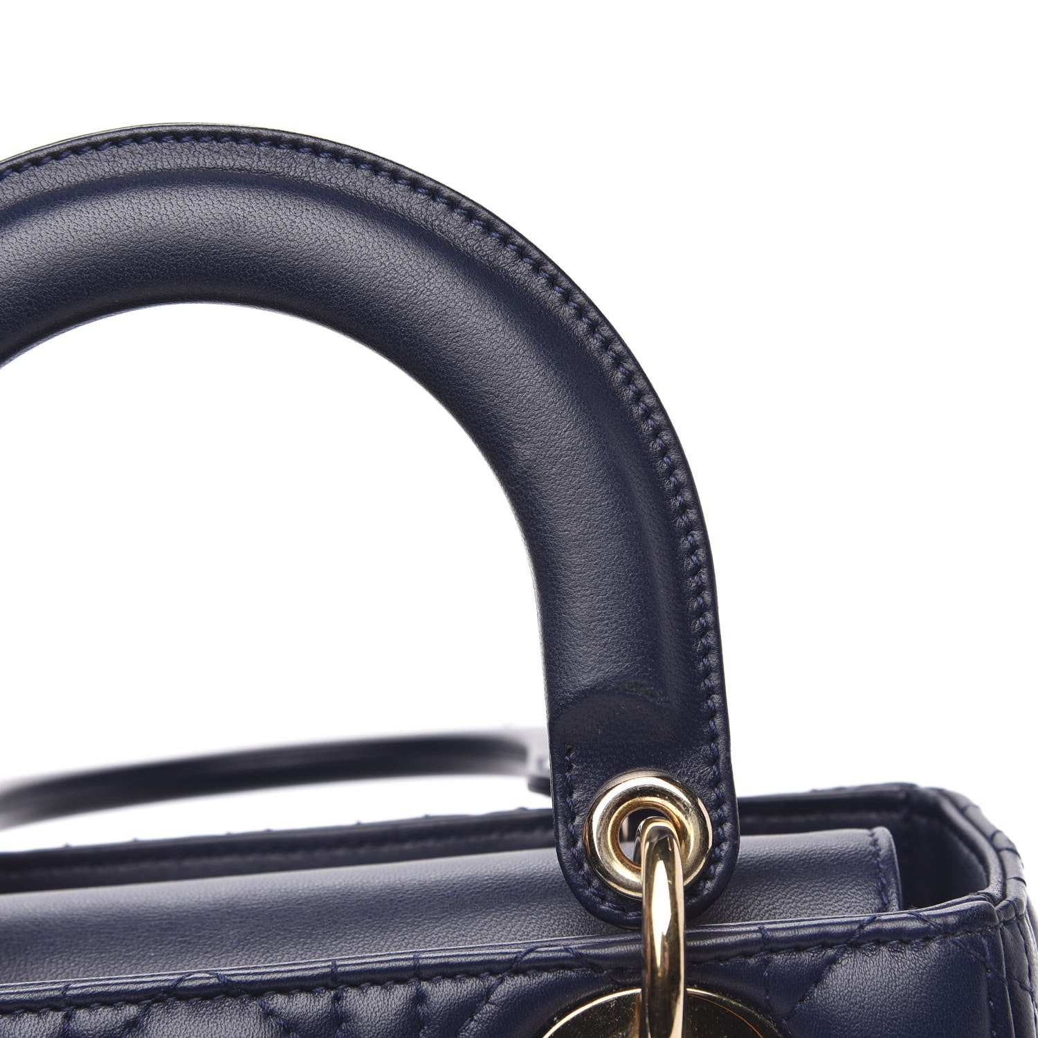 Christian Dior Lambskin Cannage Small Lucky Badges My Lady Dior Navy 10 of 11