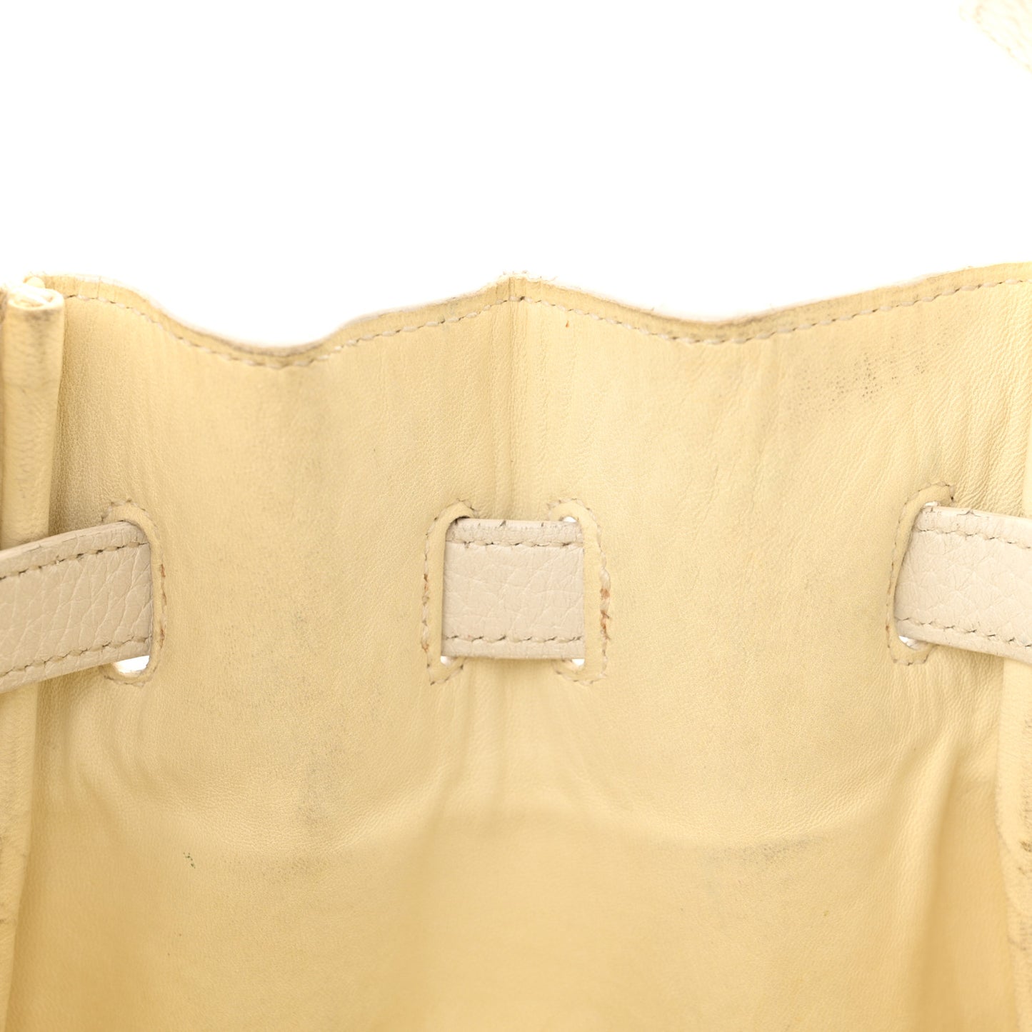 Toile Taurillon Clemence Birkin 35 White