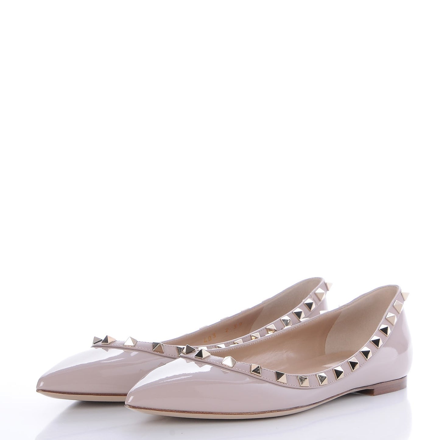 Patent Rockstud Ballerina Flats 39 Poudre