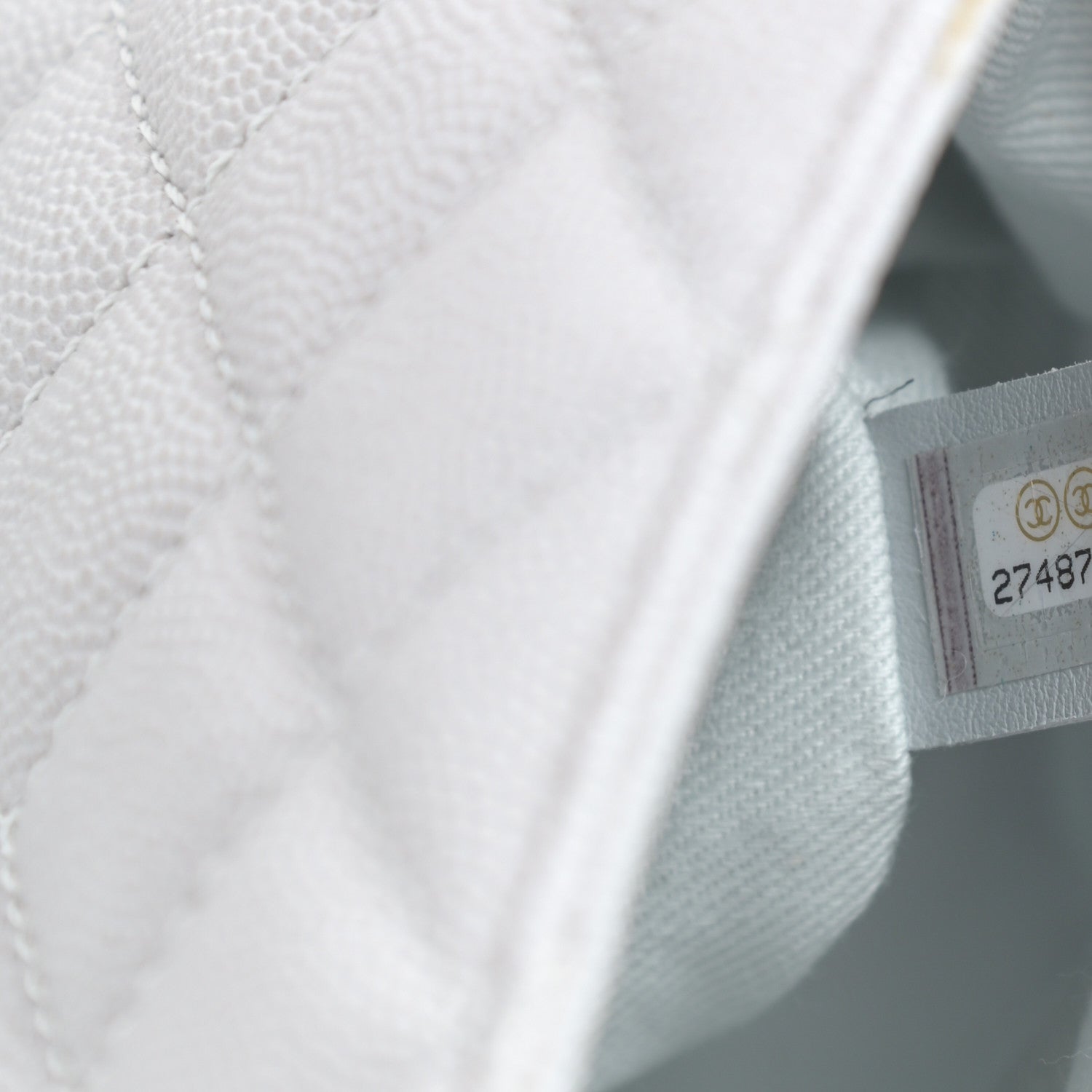 Chanel Caviar Quilted Small Coco Handle Flap Light Grey 7 of 12