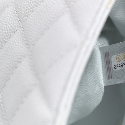 Chanel Caviar Quilted Small Coco Handle Flap Light Grey 7 of 12