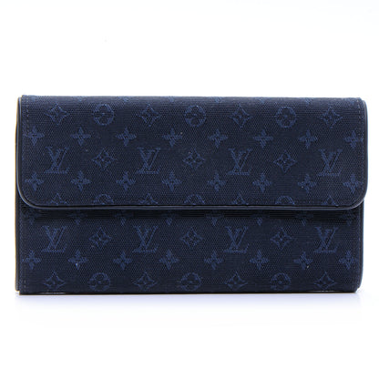 Louis Vuitton Mini Monogram Porte Tresor International Wallet Blue 1 of 7