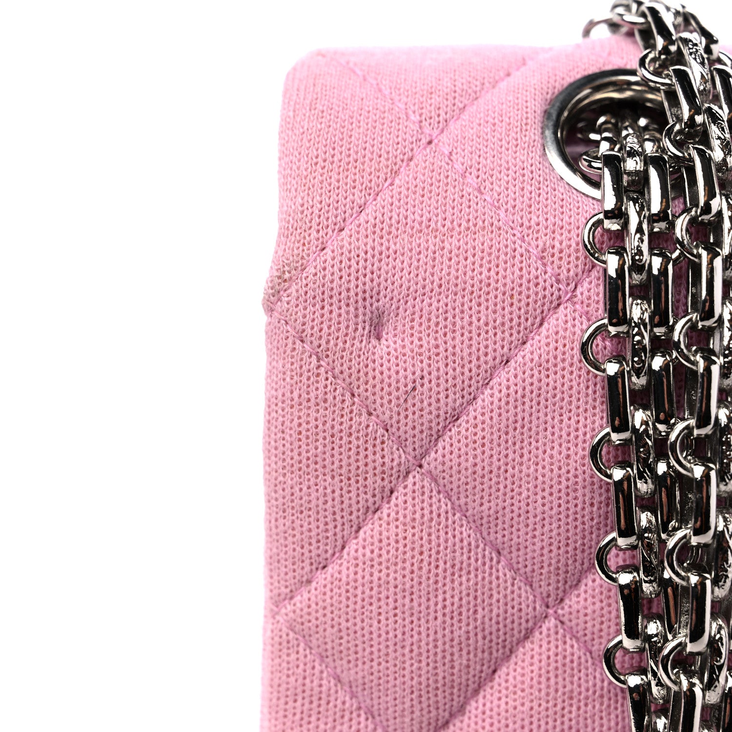 Chanel Jersey Quilted Medium Double Flap Pink 12 of 12