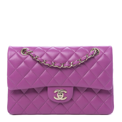 Chanel Lambskin Quilted Small Double Flap Purple 1 of 11