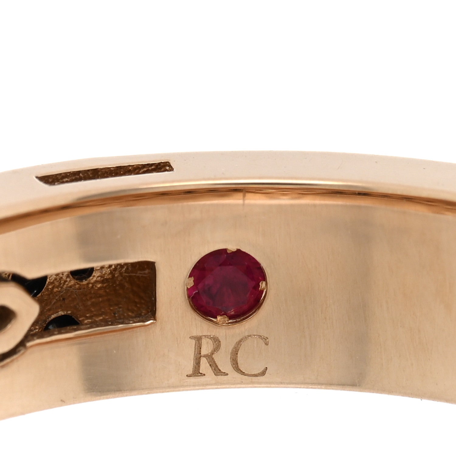 Roberto Coin 18K Rose Gold Black Diamond Love in Verona Band Ring 53 6.25 4 of 4