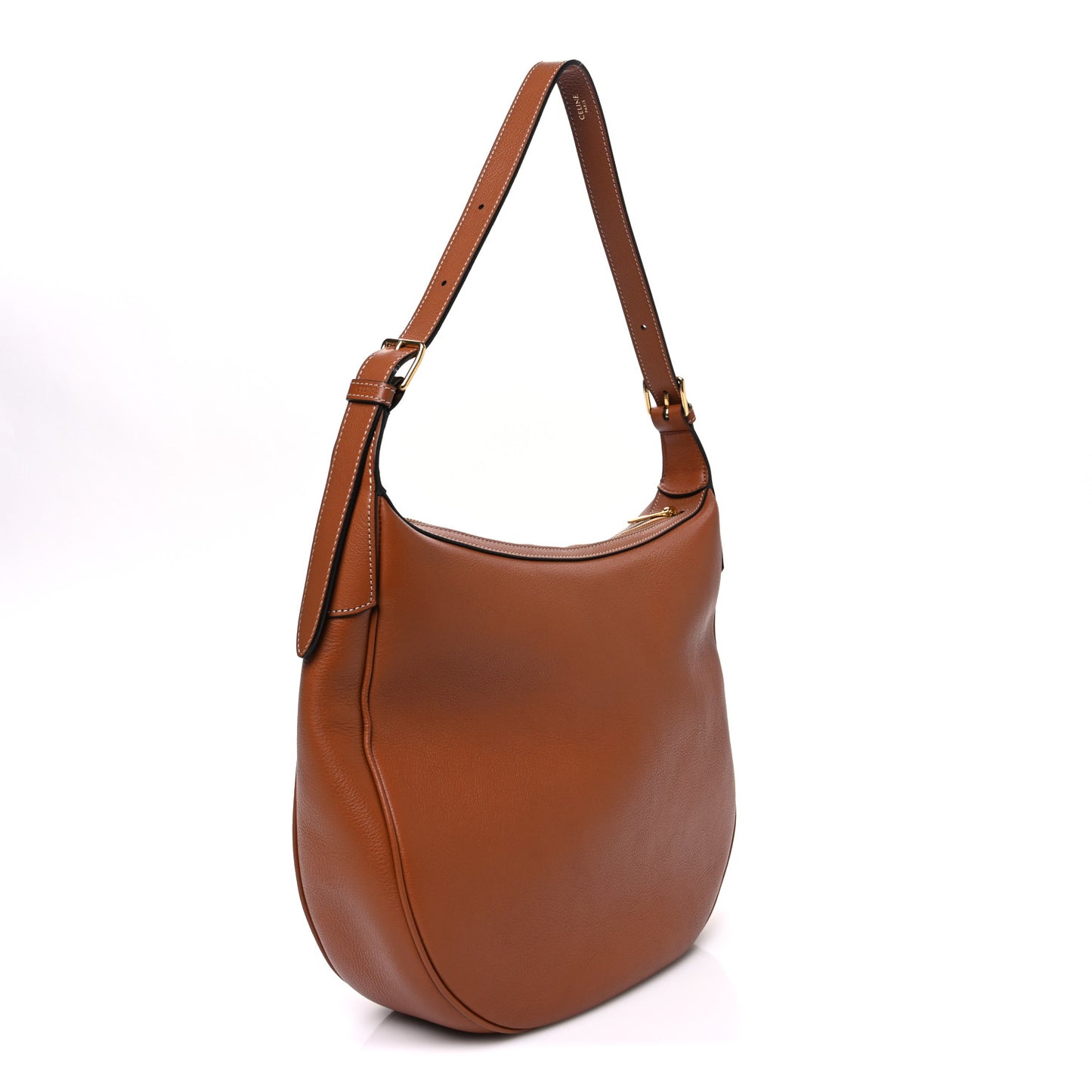 Supple Calfskin Medium Triomphe Heloise Shoulder Bag Tan