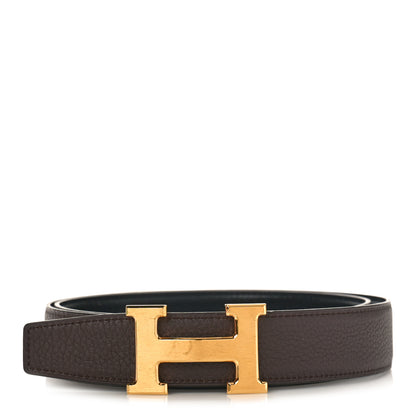 Hermes Swift Togo 32mm H Belt 100 40 Black Chocolate 1 of 5