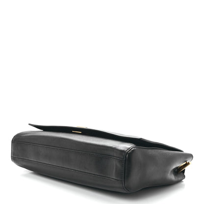 Saint Laurent Smooth Calfskin Suede Medium Reversible Monogram Kate Satchel Black 15 of 20