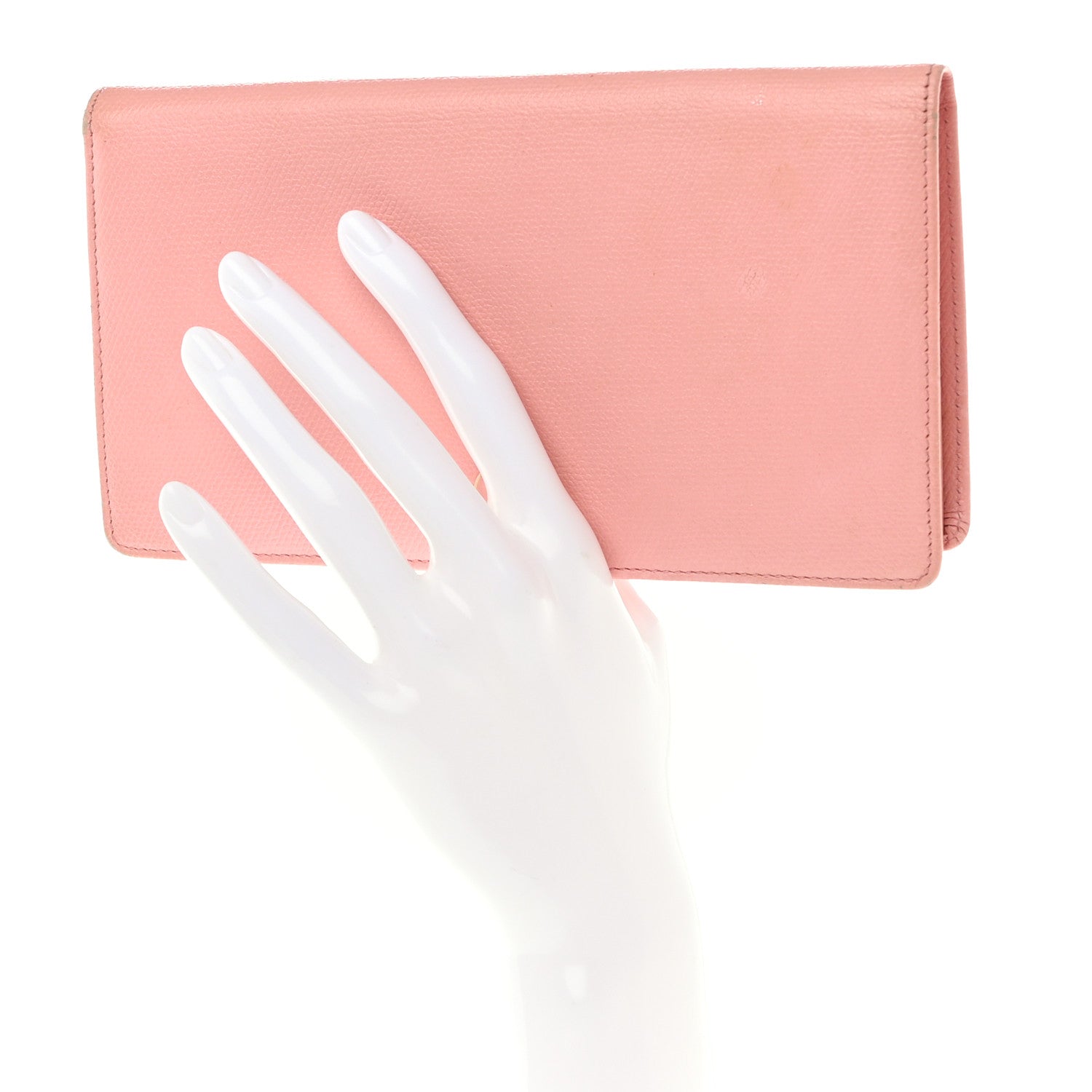 Chanel Grained Calfskin CC Button Yen Wallet Pink 2 of 13