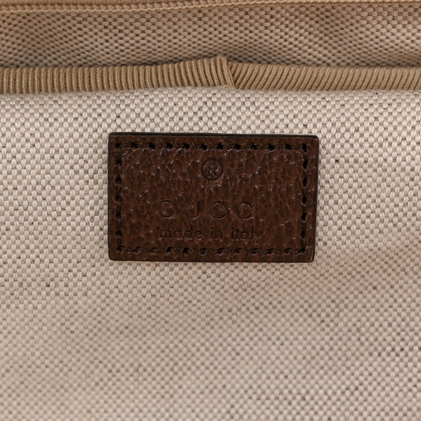 Monogram Jumbo GG Textured Dollar Calfskin Web Small Savoy Cabin Trolley Camel Ebony New Acero