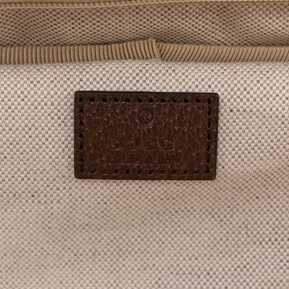 Gucci Monogram Jumbo GG Textured Dollar Calfskin Web Small Savoy Cabin Trolley Camel Ebony New Acero 5 of 11