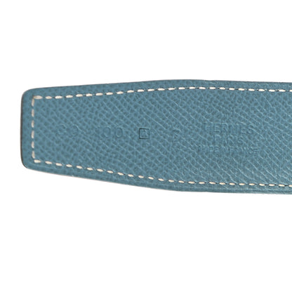 Hermes Swift Epsom 32mm H Belt Strap 100 Black Blue Jean 5 of 8