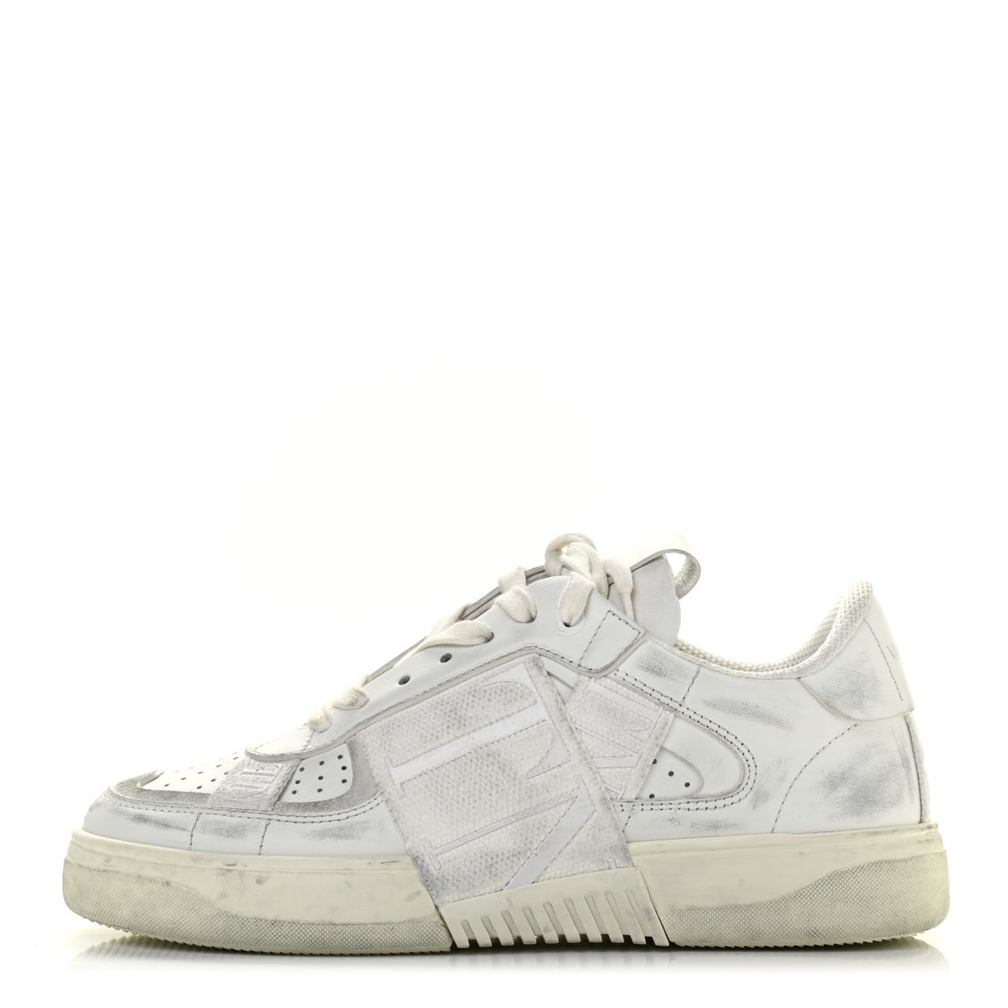 Calfskin Womens VL7N Sneakers 37.5 White Ice