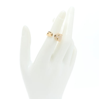 Cartier 18K Yellow Gold Diamond Tsavorite Onyx Panthere De Cartier Band Ring 48 4.5 2 of 11
