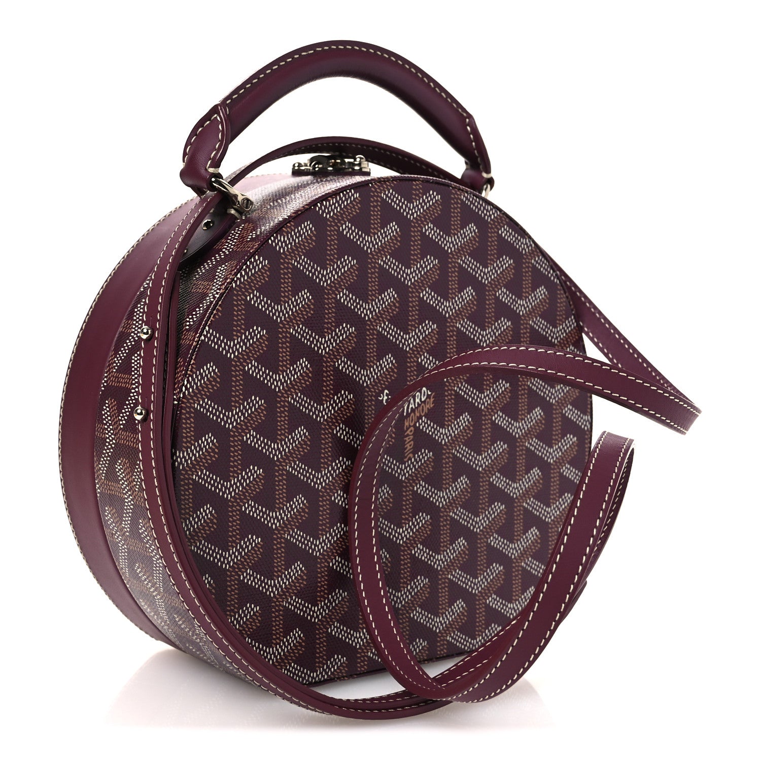 Goyard Goyardine Alto Hatbox Burgundy 3 of 9