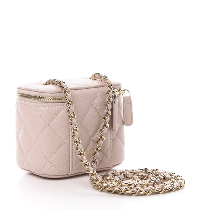 Chanel Caviar Quilted Mini Vanity Case With Chain Light Pink 3 of 11