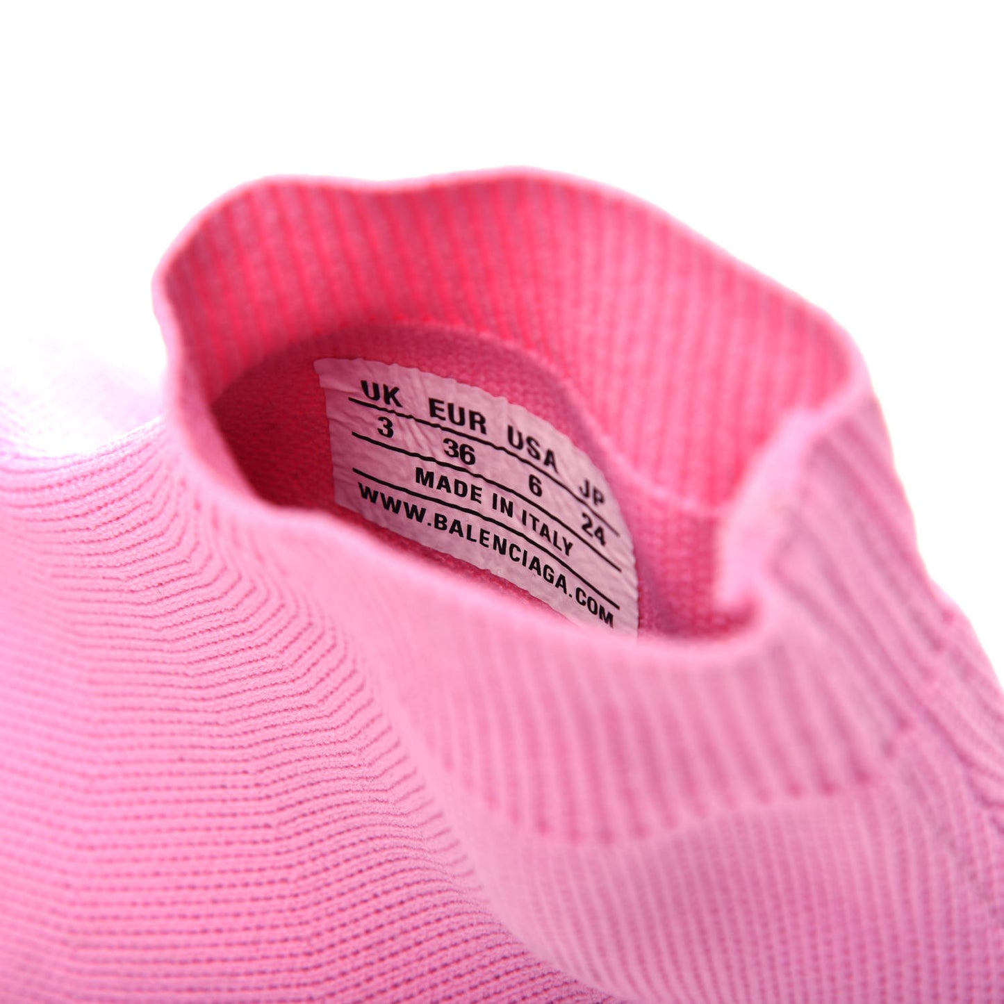 Neoprene Knit Womens Speed Sneakers 36 Pink White Black